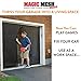 Magic Mesh Garage Door Screen, Black | Magnetic Closure, Breezy Net, Mosquito & Bug Screen for Standard 2 Door Garage, Kid & Pet Friendly | Size 108