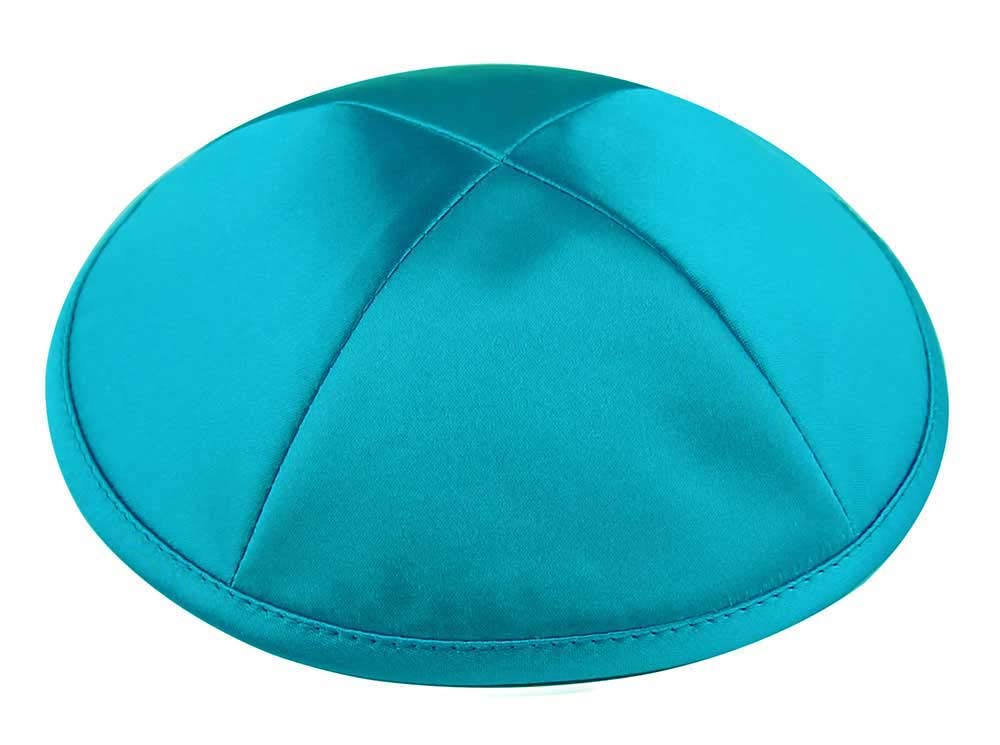Zion Judaica Deluxe Satin Kippah Yarmulkes for Kids Teens &amp; Adults Skullcaps 6.25" Multi-Color Options 4 Panel Design