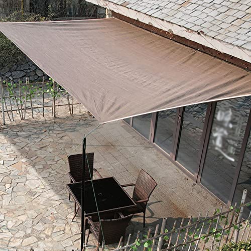 Toile d'extérieur 5x5m marron avec œillets pour protection jardin