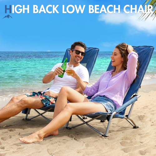 Portal Silla de Playa con Respaldo Alto modelo beach chair Azul miniatura 5