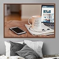 Framed Canvas Wall Art Pressed Quotes 3D Chic Inspirational Multicolor Pop Art Quotes Typography Ultra Whimsical - 16x24 inches