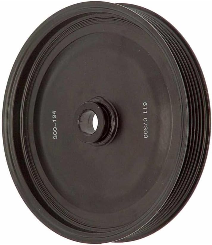 KarParts360 For Pontiac Bonneville 2004 2005 Power Steering Pump Pulley | Steel | Serpentine Belt Type | Black Color | Press-Fit Mount Type | 6 Groove | Replacement For 12558529