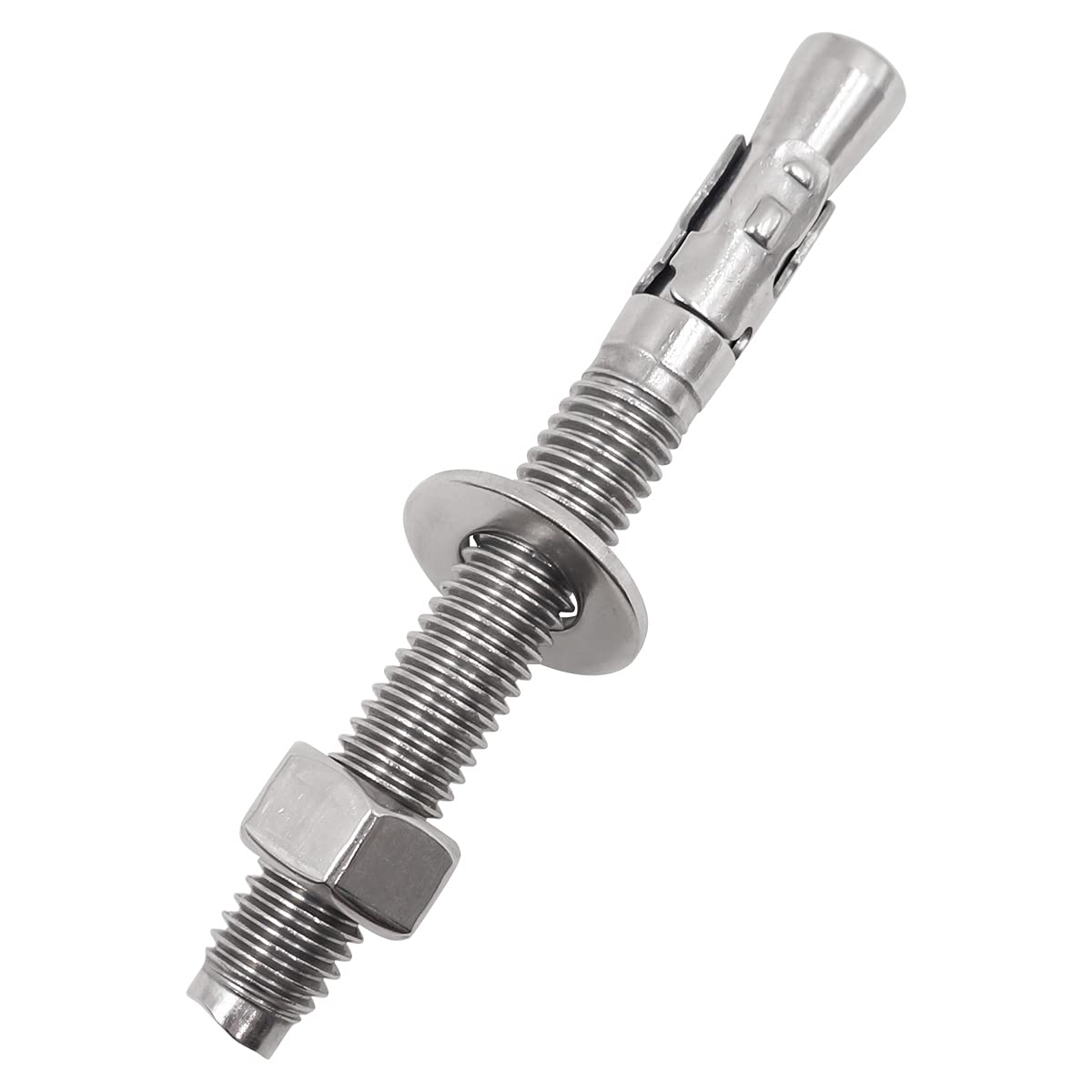1/2"x 4-1/2" inch Stainless Steel Standard Strong Wedge Anchor, Fasteners for Concrete (4 pcs)