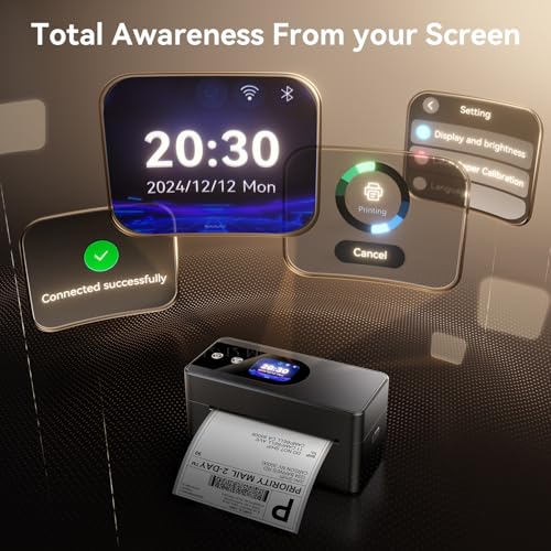 Image of Phomemo PM64Air AirPrint Thermal Label Printer with Touch Screen, Wireless Wi-Fi Shipping Label Printer for Small Business, Thermal Printer Compatible with iOS, Android, Windows, Mac, Amazon, Shopify