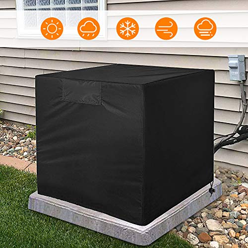 Air Conditioner Cover - Heavy Duty Outdoor AC Unit Cover Durable and Water Resistant for Winter Rain Snow Wind Dust Protection - Thumbnail 5