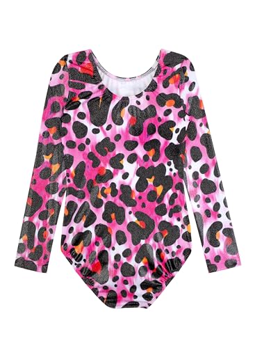 HOZIY Gymnastics Leotards for Girls Unicorn Pink Purple Sparkly Dancewear Activewear Quick Dry