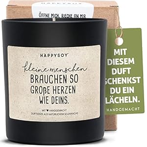HappySoy Dankeskerze im Glas für Erzieher