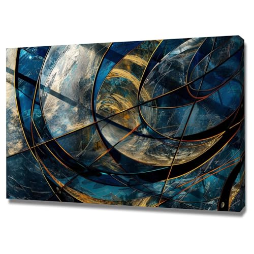 Peinture abstraite encadrée WODJEM tableau toile haut de gamme 50x70