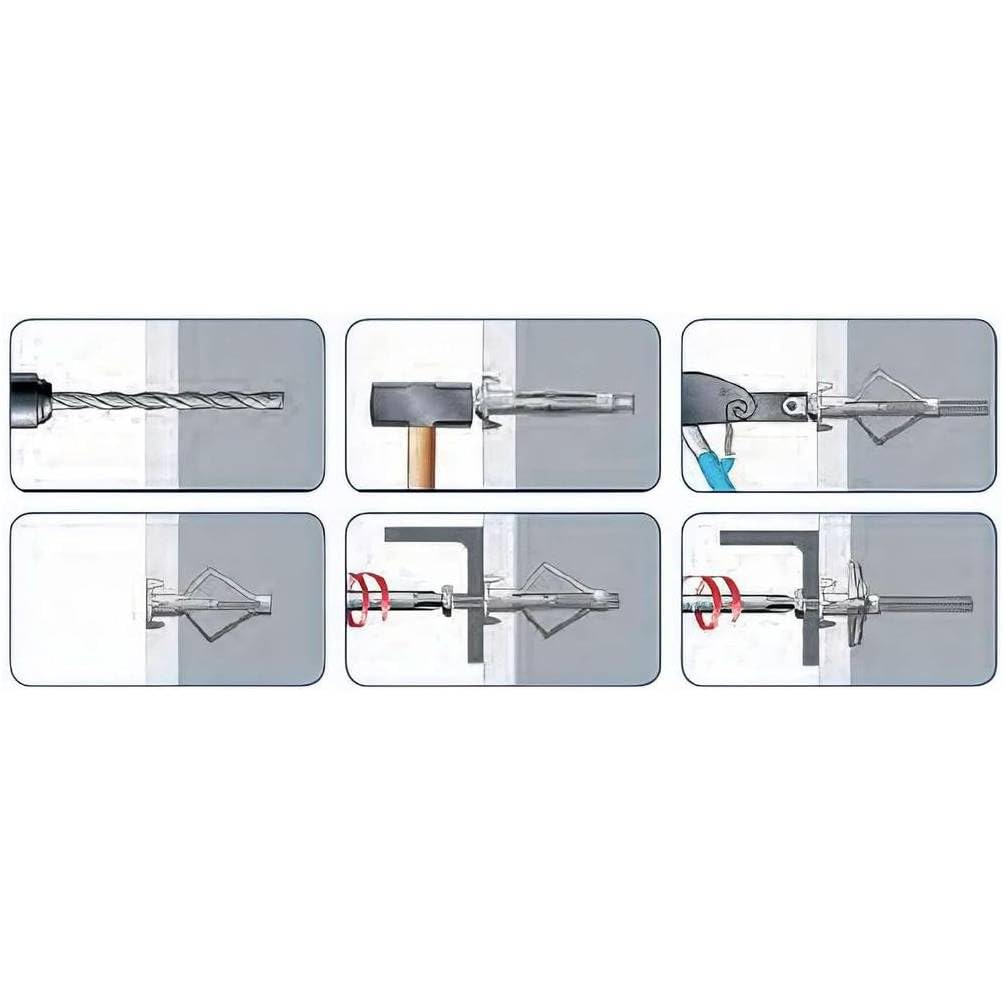 D-Work - Lote de 25 tacos de expansión de bloqueo Hwa con tornillos – M5 x 52 mm
