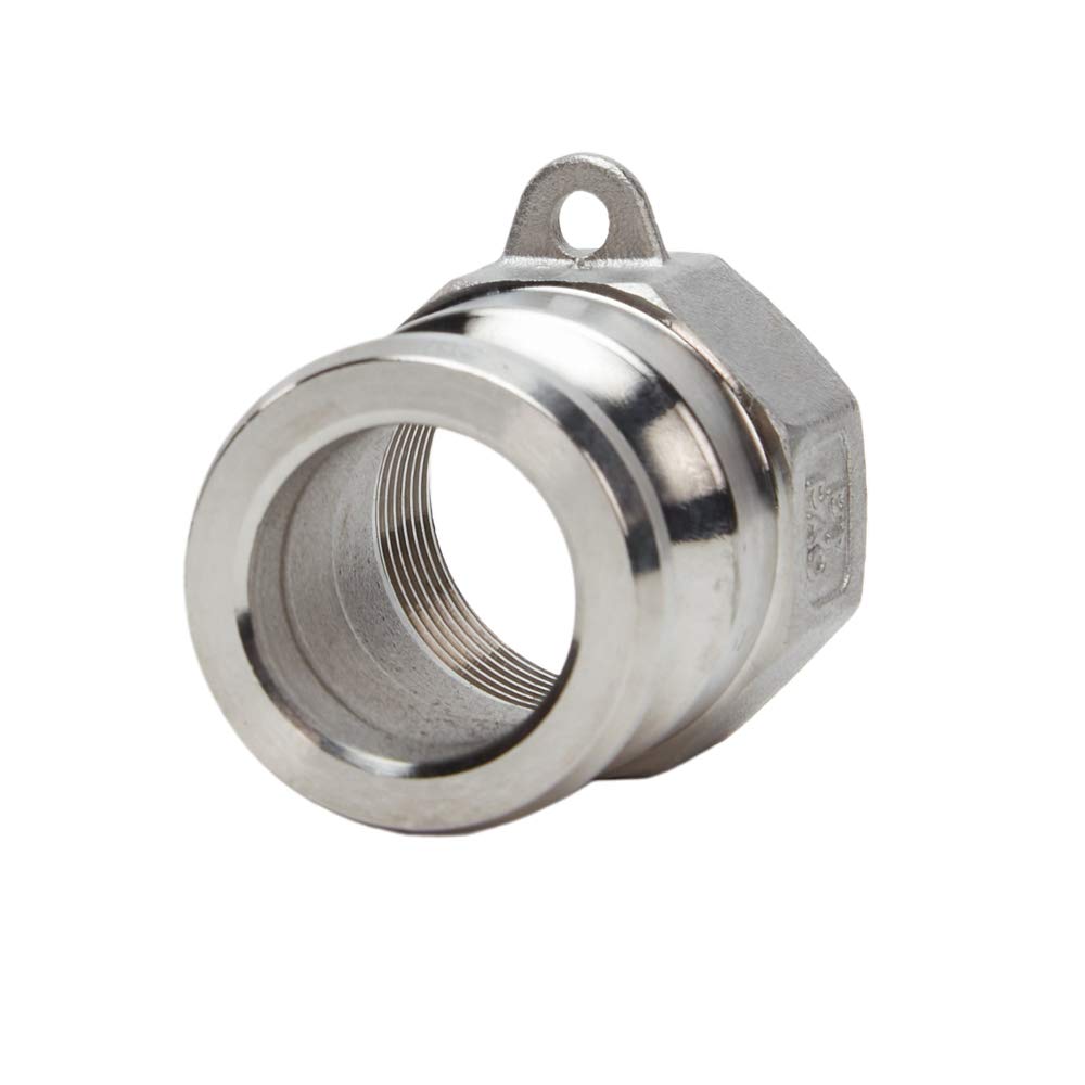 Stal nierdzewna 2.5 cm męski Cam & Groove x 2.5 cm żeński NPT