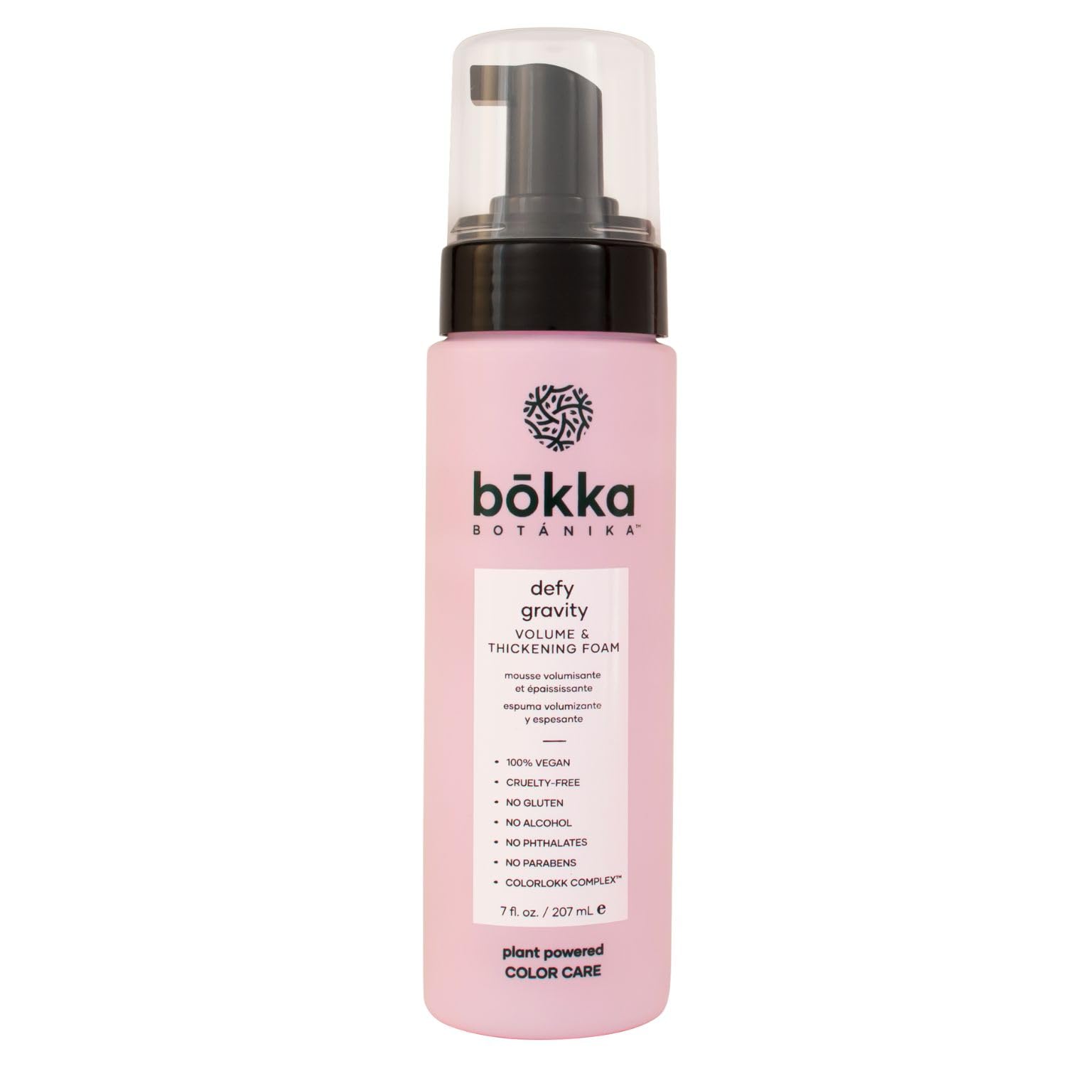 Bokka Botanika Plant Powered Color Care Defy Gravity Volume & Thickening Foam 7oz/207ml