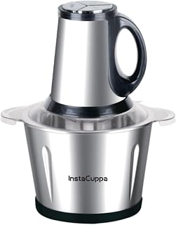 InstaCuppa Electric Chopper for Kitchen Use with 3 Attachments, 2 Litre Stainless Steel Meat Mincer, 300W Vegetable Cutter... Price In India