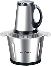 InstaCuppa Electric Chopper for Kitchen Use with 3 Attachments, 2 Litre Stainless Steel Meat Mincer, 300W Vegetable Cutter...