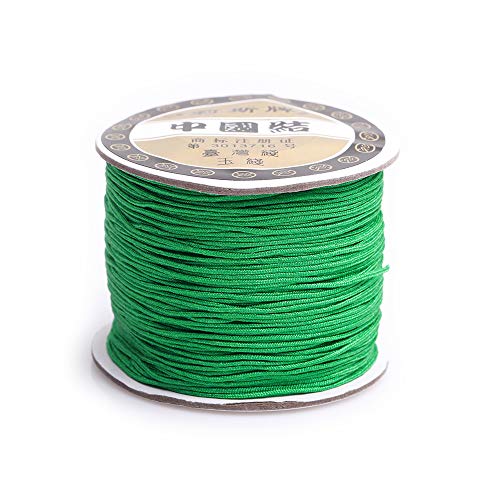 120 Meters 131 Yard Nylon Handcraft Braid Rattail Beading Cord Chinese Knotting Thread Rope Dusty Green Diameter 0.8Mm #TOP19