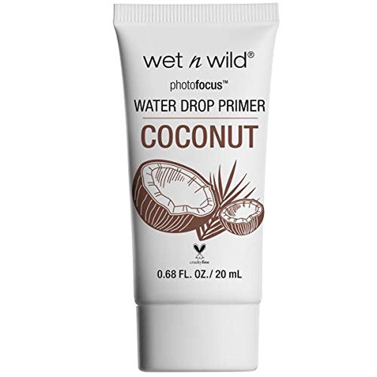 wet n wild Photo Focus Water Drop Primer, Hydrating Primer with Hyaluronic Acid, Cream-to-Liquid Texture, Cruelty-Free & Gluten-Free - Coconut