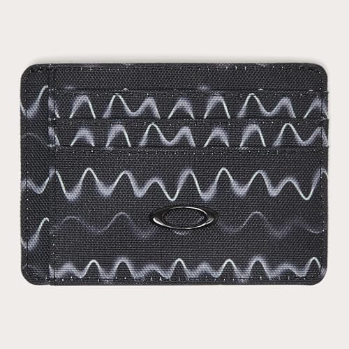 Porte-cartes Oakley Ellipse Card Wallet en noir Vanish Lines pour hommes