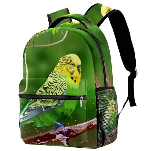 Sac à dos grand format 40cm multicolore avec motif perruche