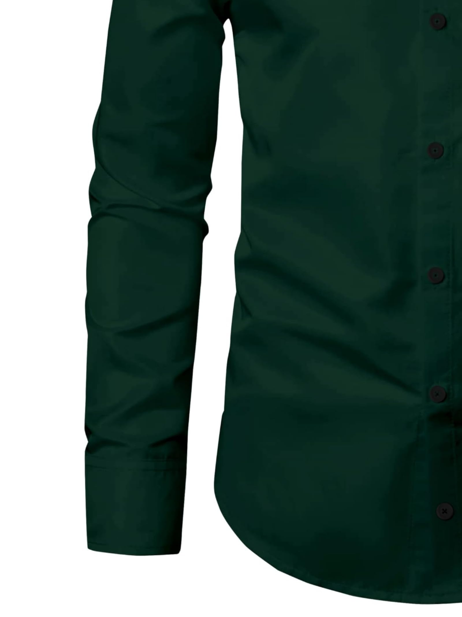 BABIRUSA Men's Cotton Blend Shirt with Solid Bottom Down Long Sleeve Spread Collared Neck Regular Fit and Standard Length | Shirt for Man | MINTGREEN-XL - Image 4 thumbnail