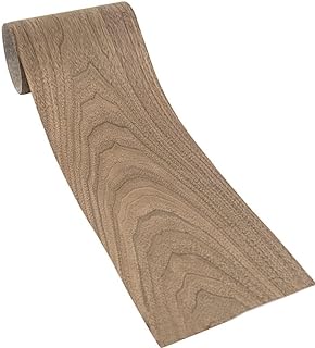 Natural Black Walnut Veneer Wood Sheets - DIY Speaker Renovation and Furniture Restoration - Unfinished Wooden Sticker - Handmade Style - 8 x 100 Inch - Ideal for Walnut Woodworking Projects