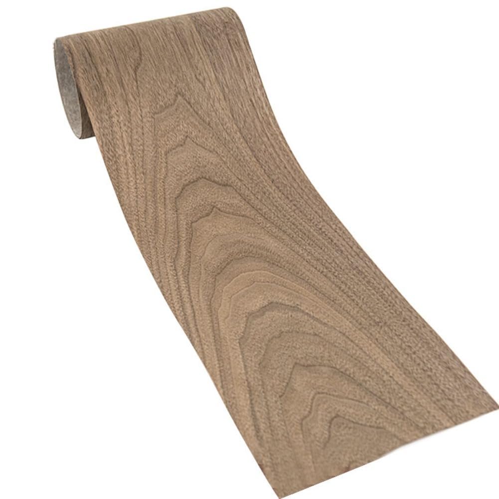 Camland Natural Black Walnut Veneer Sheet 8x100 Inch - Thin Flexible Wood Veneer for DIY Speaker Renovation, Furniture Restoration & Woodworking