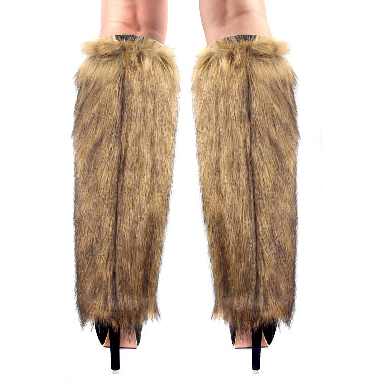 ECOSCO One Pair Women Faux Fur Boots Shoes Cuffs Leg Warmers Covers4