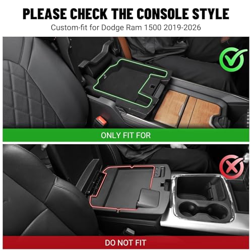 Zaqmru Center Console Organizer Fit for Dodge RAM 1500 2500 3500 2019-2026 by Zaqmru - Used condition - Image 2