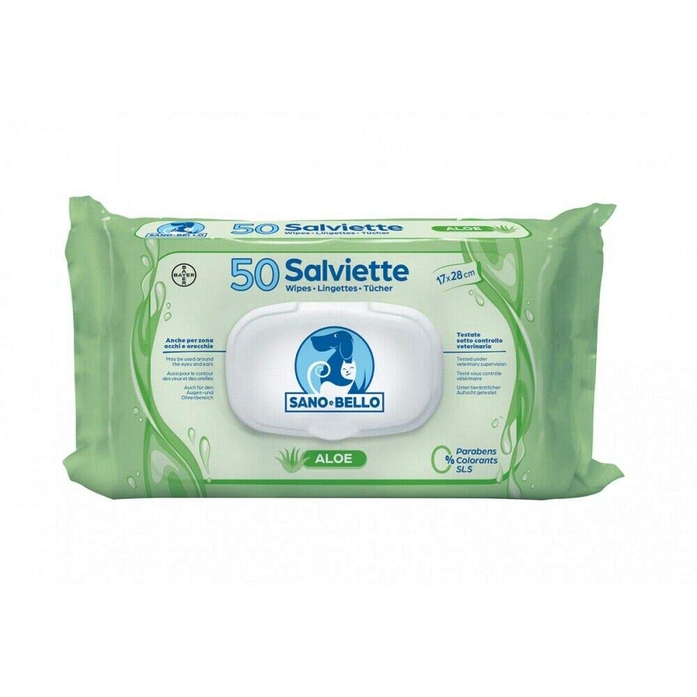 Bayer Lingettes pour chiens et chats Multipack 300 pièces (6 x 50 pièces) Aloès