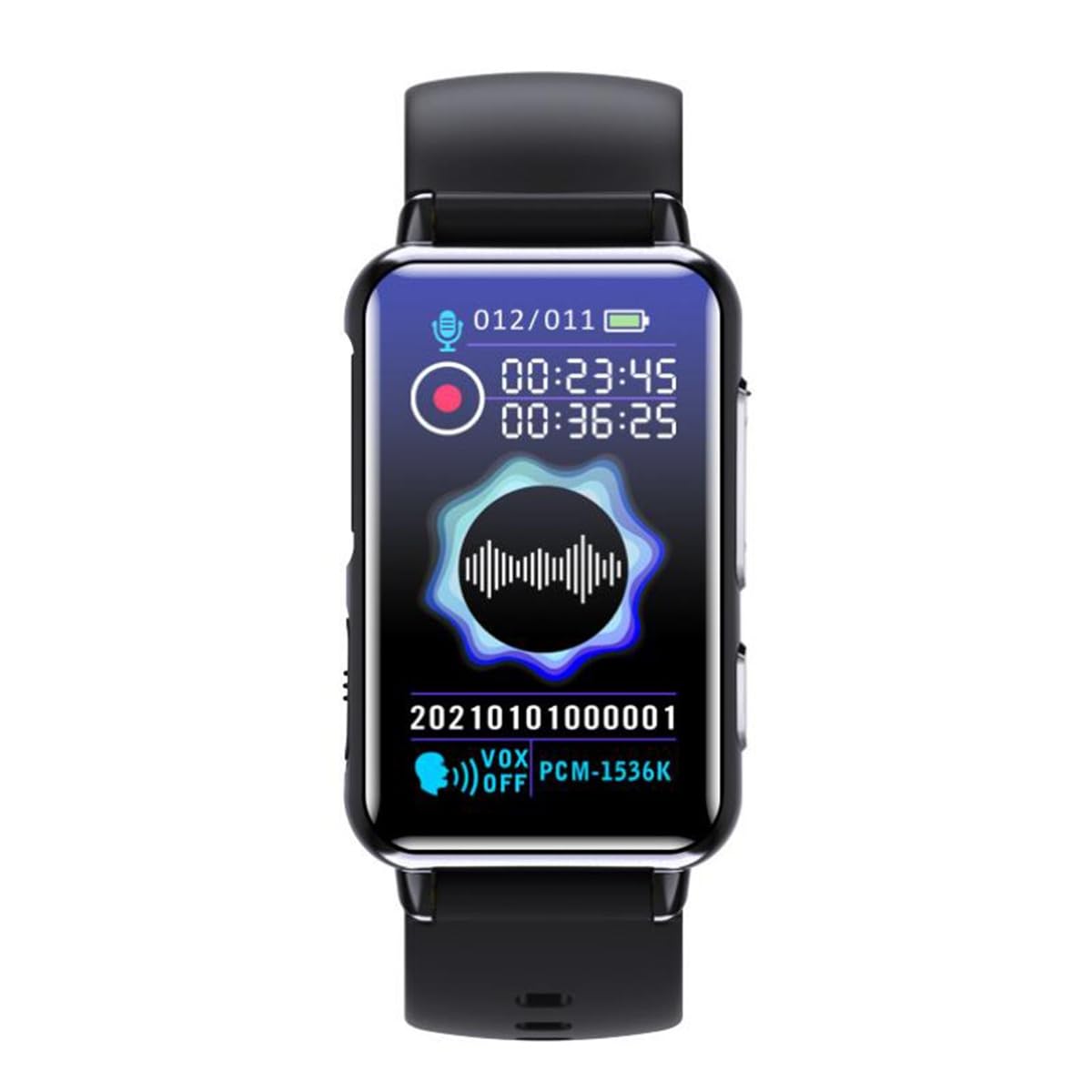 Digita Dyktafon Watch 32 GB, Bluetooth, przenośny dyktafon z funkcją odtwarzania i MP3, dyktafon z redukcją szumów, do nagrywania jednym dotknięciem, wykładów, spotkań, wywiadów, zajęć (rozmiar