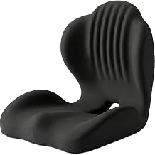 EverCushion - Ergonomic Back Support Seat Cushion, Memory Foam Orthopedic Cushions with L-Shaped Design, Supports Better Posture Naturally,Black1