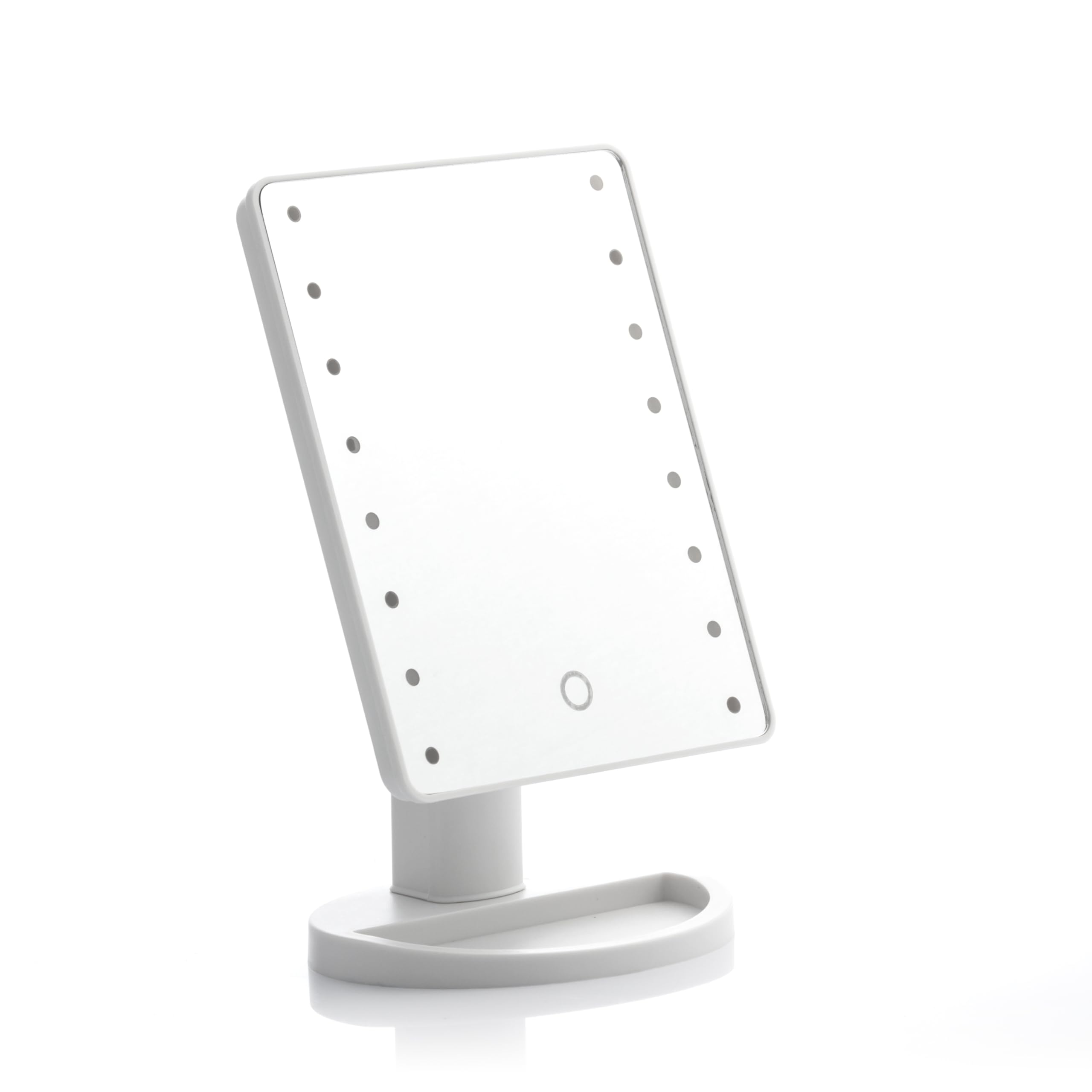 InnovaGoods® Espejo LED táctil de sobremesa Perflex, Ilumina tu Rostro y estiliza tu Maquillaje, con función de Espejo LED, táctil y diseño Elegante, Ideal para el baño y el tocador