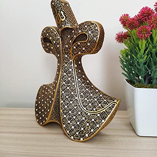 LaModaHome Whirling Dervish VAV Design Islamic Gift in Gold Color for Home
