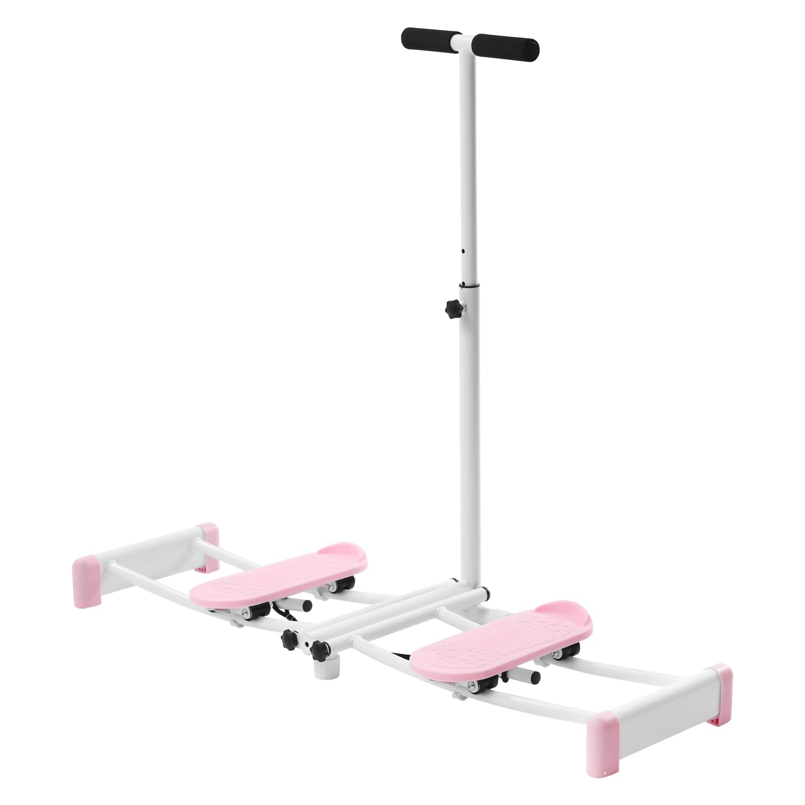 REHOUPTU Floor Muscle Repair Strengthening Training Device w/Yoga Tension Band, Hip Trainer with Adjustable Rods, Leg Split Stretching Machine, 100kg/220.46lbs Load Capacity (Pink)