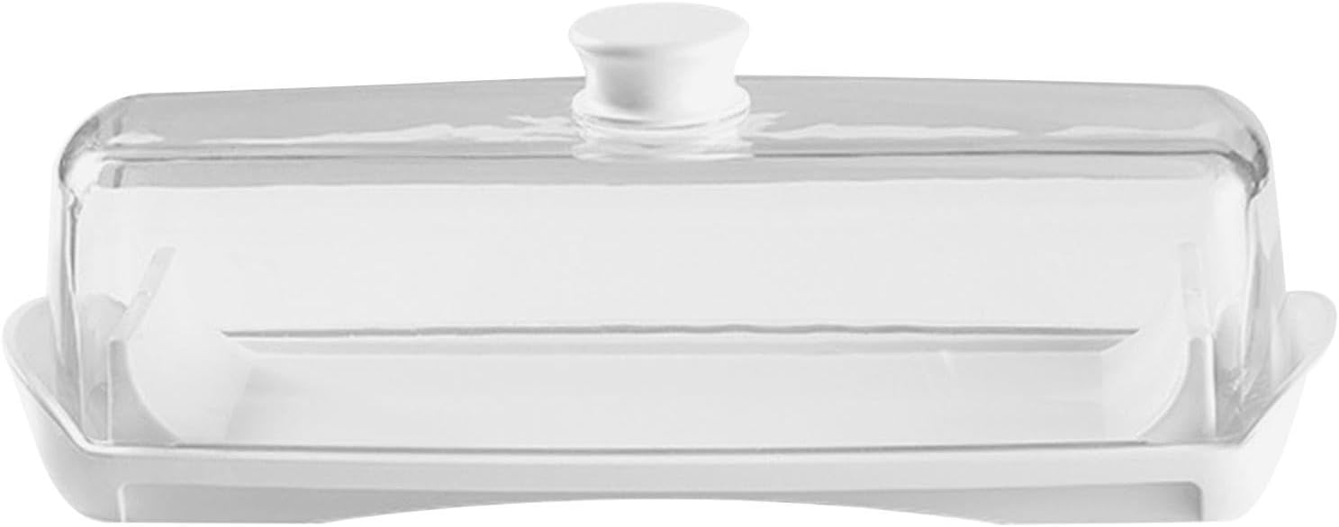 Butter Dish, Butter Server Tray, Butter Storage Container with Lid, Airtight Glass