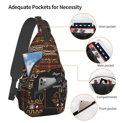 ASYG African American Womens Sling Bag African Women Crossbody Chest Daypack Casual Backpack Womens Shoulder Bag4