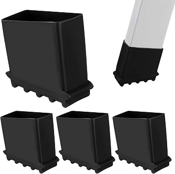 Tomaibaby 4PCS Ladder Feet Covers, Non-Skid Foot Pads Replacement for Extension and Telescopic Ladders - Stabilizing Leg Caps for Folding Step Stools and Indoor Outdoor Flooring Protection