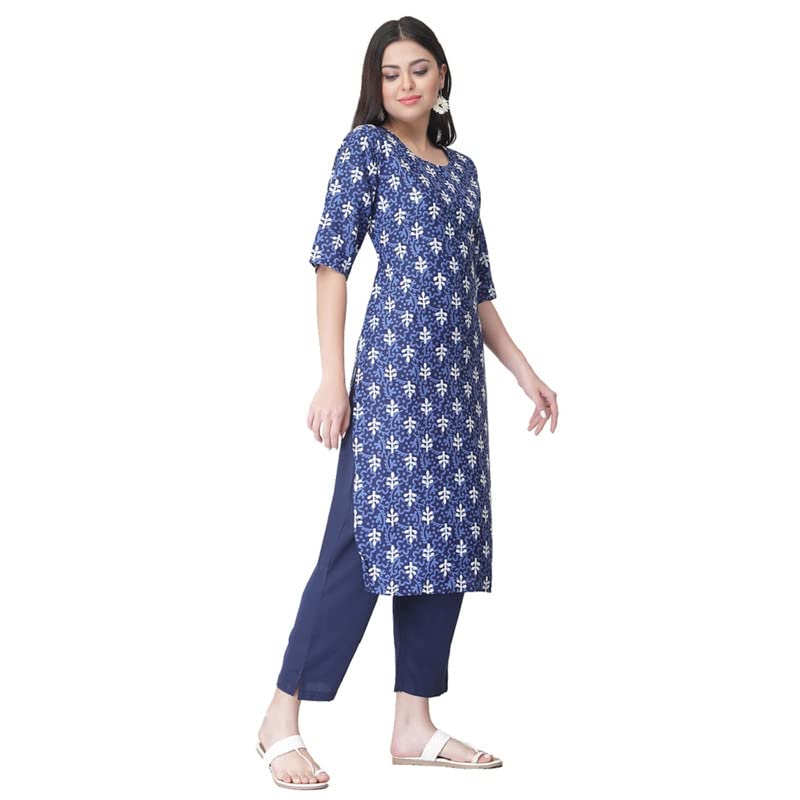 Image of Pinkmint Women's Crepe Digital Printed Straight Kurta