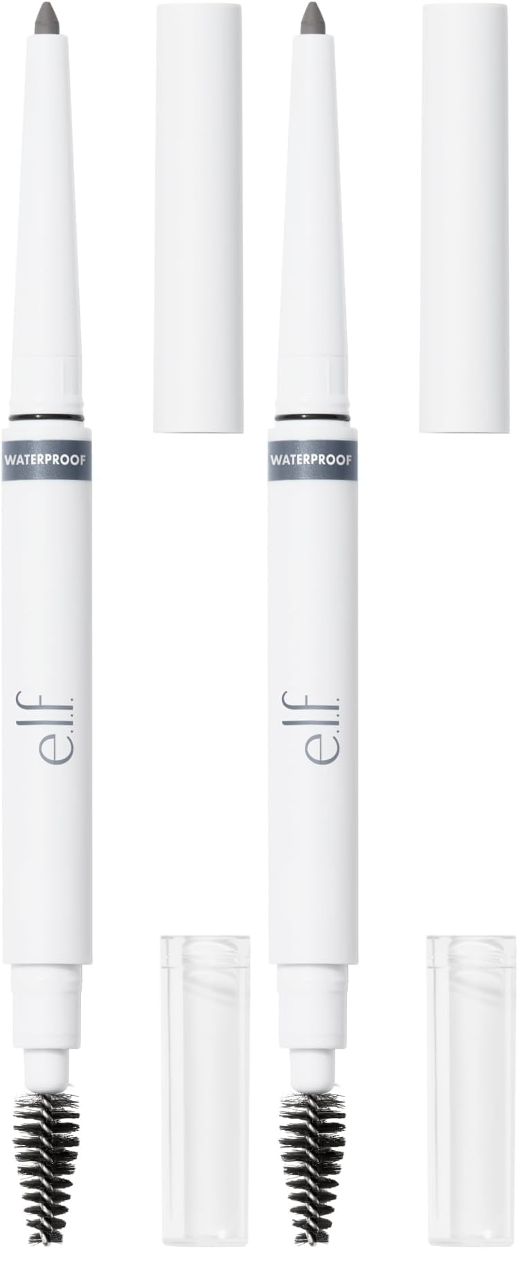 e.l.f. Instant Lift Waterproof Brow Pencil, Long-Lasting Eyebrow Pencil For Grooming & Shaping Brows, Vegan & Cruelty-Free, Grey (Pack of 2)