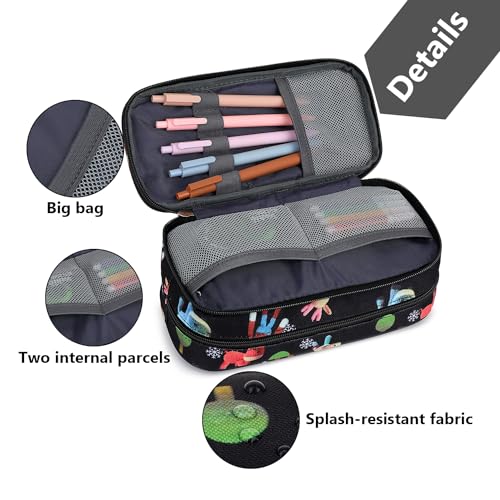 Image of Mountain guest Pencil Cases for kids, Large Capacity Pencil Pouch, Office College School Marker Organizer Case pen for Men Women Adult Teens