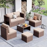 7-Piece Amopatio Patio Outdoor Sectional Furniture Set only