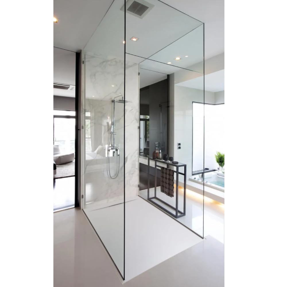 Piatto Doccia In Marmoresina 75x180cm Beige - Antiscivolo, Ipoallergenico Con Griglia Laterale - Foto 3