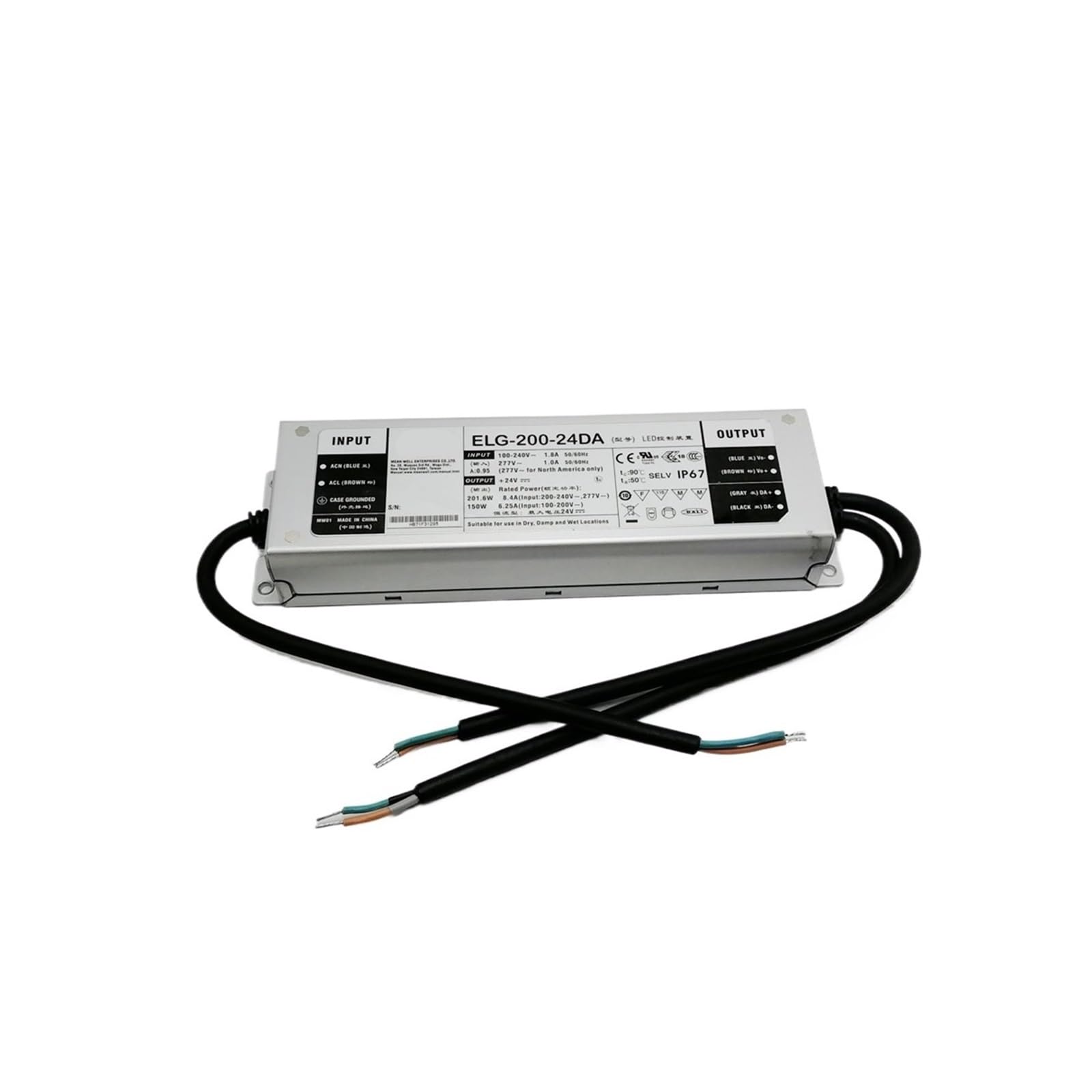 Pilote étanche IP67 Dali 12V 200W pour faire varier l'intensité des éclairages LED