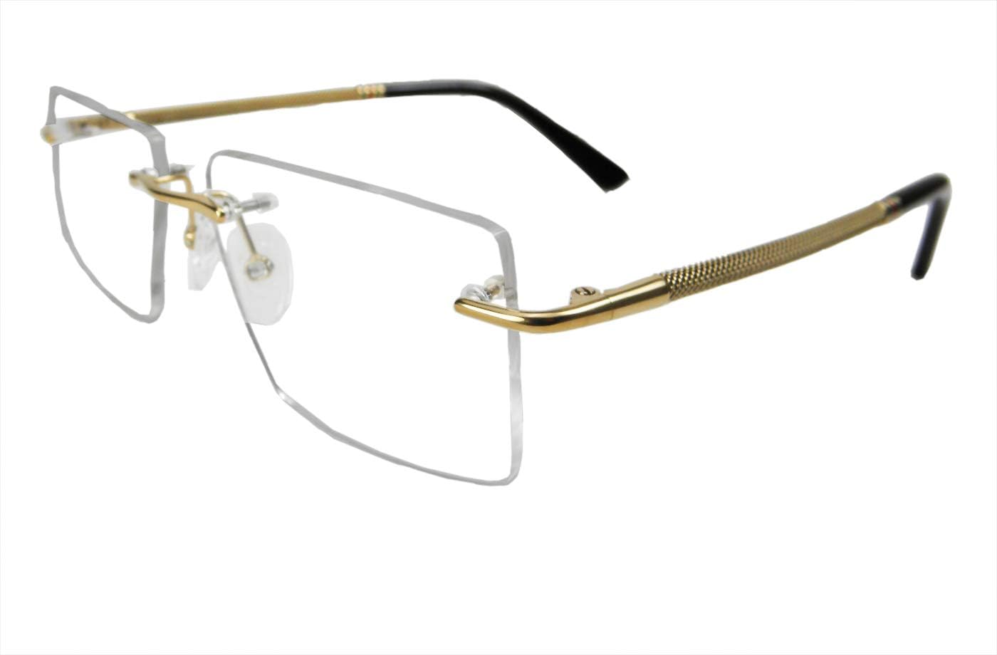 Circleperson Rimless Pure Titanium Eyeglasses frame Square Light Weight
