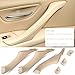 CHUANGHUI Car Door Handle Cover for BMW 5 Series F10 2011-2016 Interior Door Handles Replace Trim Cover 520i 528i 530i 535d 535i 550i (Beige)