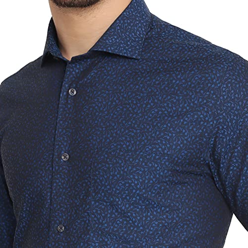 Image of blackberrys Jacquard Cotton Slim Fit Mens Work Wear Shirt