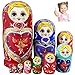 Imagen de HoveeLuty Juego de 10 muñecas Rusas de Madera con diseño de niña