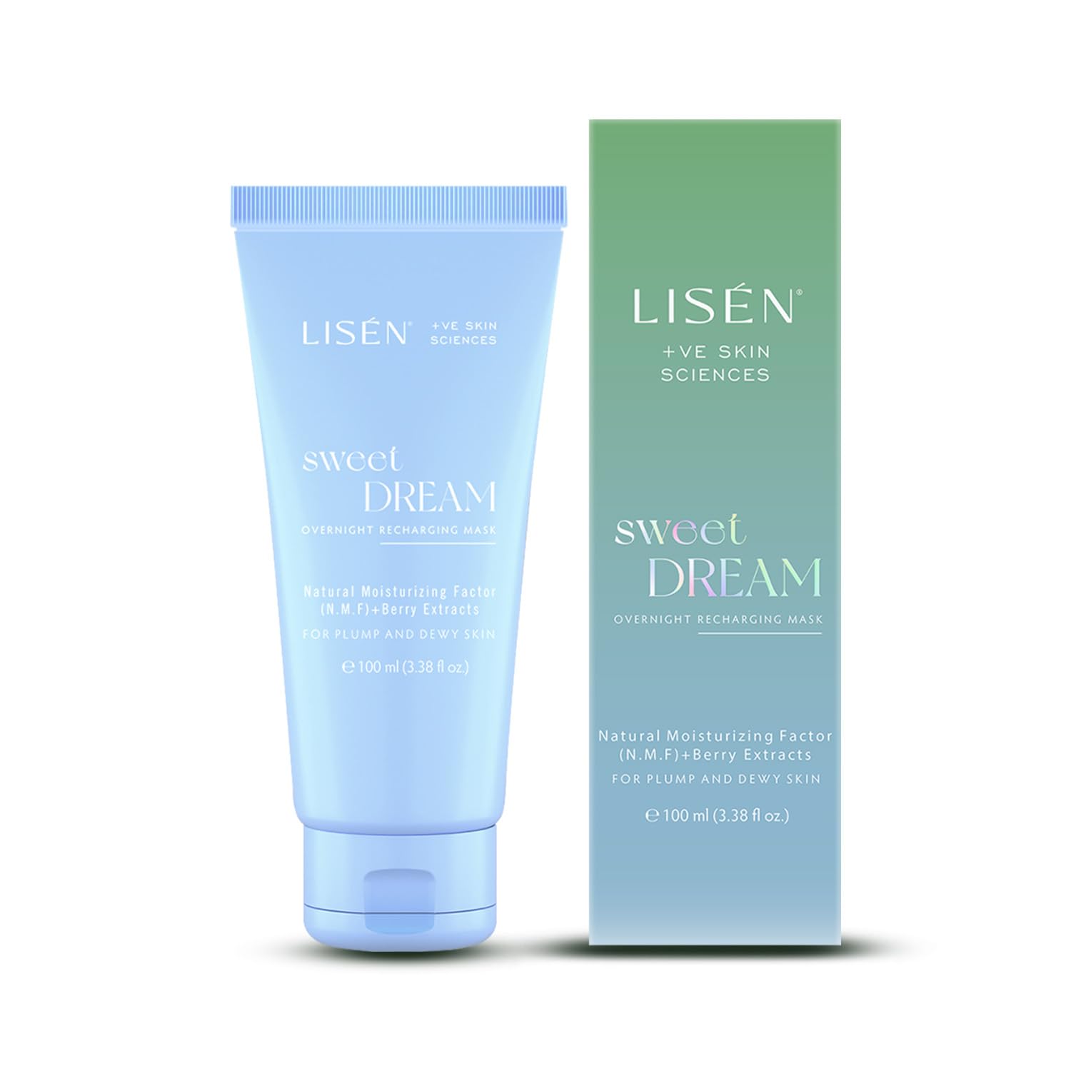 LISEN Sweet Dream Night Gel Cream Mask For Men & Women | Treat Dry, Dull & Uneven Skin Tone|Activate Night-Time Cellular Regeneration |Formulated With Hyaluronic Acid & Blueberry Fruit Extracts|Paraben & SLS Free | 100 ML