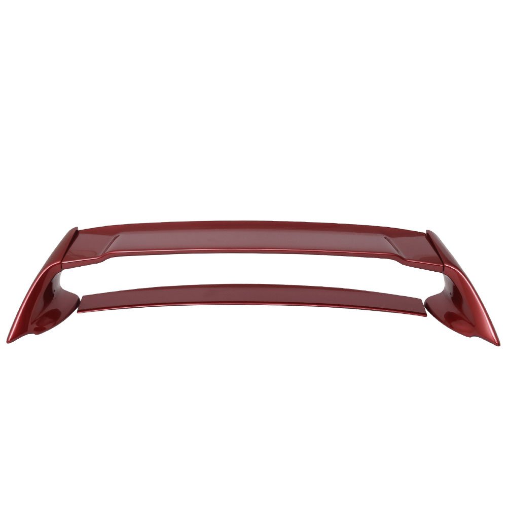 Pre-Painted Trunk Spoiler Compatible with 2006-2011 Honda Civic Sedan, Painted #YR557P Habanero Red Pearl ABS Exterior Trunk Spoiler Wing Tail by IKON