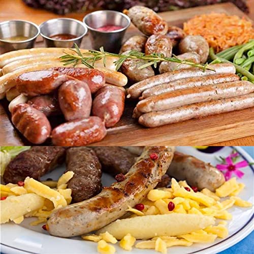 Meao Sausage Filler Stuffer Home Made Machine - Stainless Steel Vertical Sausage Maker With Suction Base And Manual Crank For Household Use Or Commercial - Capacity 2.5 Lbs #1 #TOP7