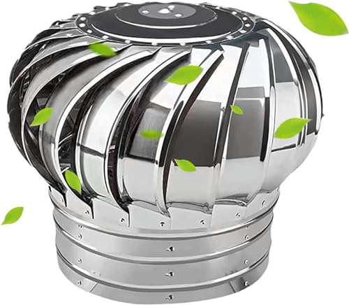 Kit Generador De Turbina Eólica Horizontal con Aspas Y Controlador - Tapa De Ventilación Giratoria De Metal para Chimenea, Ideal para Techos, Garajes, Gallineros, Caravanas Y Granjas.