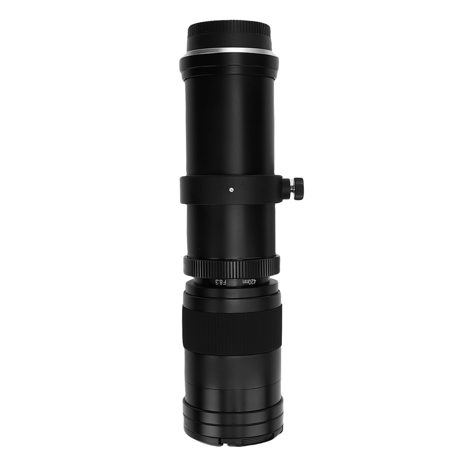 Generic Obiektyw z Zoomem, Długi Zakres Ogniskowych 420-800 Mm Obiektyw Zmiennoogniskowy F16-F8.3 Przysłona 6° Kąt Widzenia do Lustrzanek Jednoobiektywowych z Mocowaniem F (BLACK)